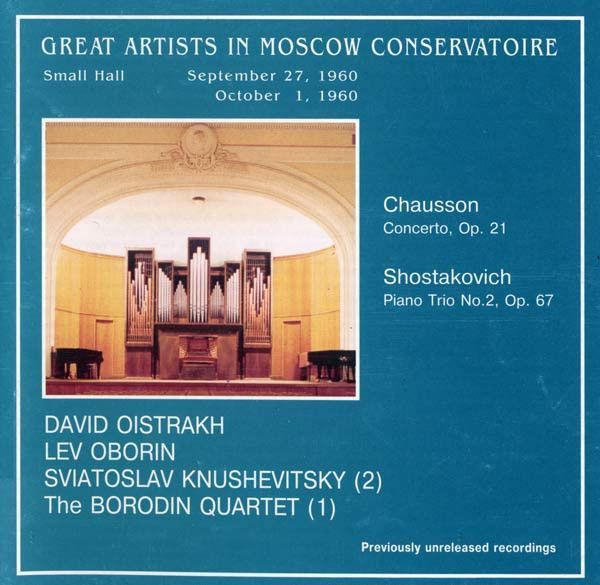 Audio Cd David Oistrakh Lev Oborin Sviatoslav Knushevitsky The