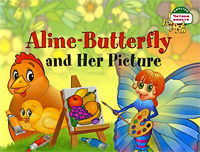 Aline-Butterfly and Her Picture / Бабочка Алина и ее картина