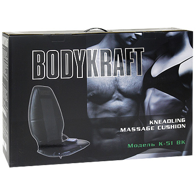 фото Массажная накидка на сидение "BodyKraft К-51 BK", цвет: черный