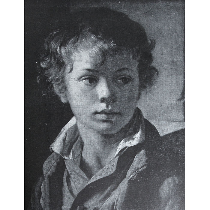 Крылов молодой. Портрет сына художника Тропинина.