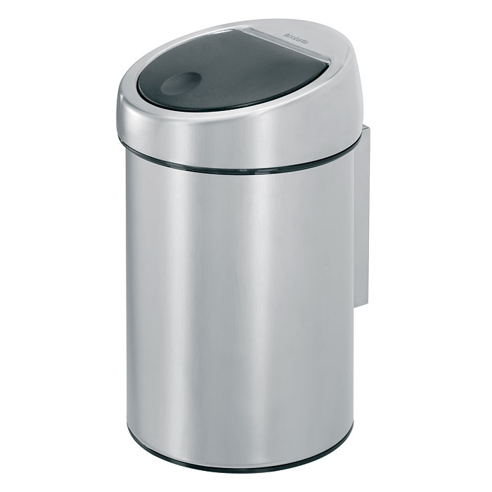 фото Бак мусорный Brabantia "Touch Bin", цвет: стальной матовый, 3 л. 363986