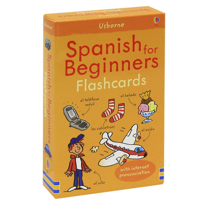 Книги на испанском. Spanish for Beginners Flashcards. English for Beginners Flashcards. Beginner's Spanish Dictionary. Заказать карточки по английскому языку Usborne Phonics Flashcards.