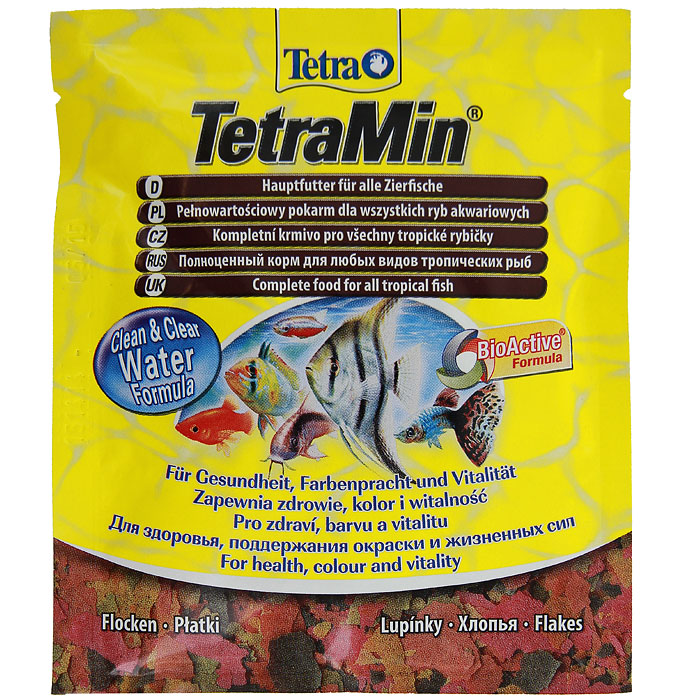 Корм TetraMin "Flakes" для аквариумных рыб, в виде хлопьев, 12 г ...
