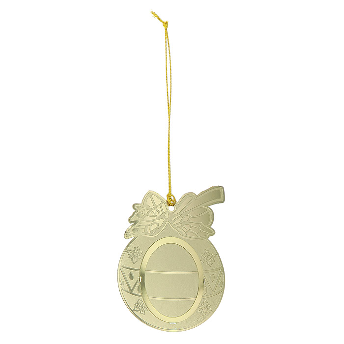 фото Новогоднее подвесное украшение "Елочный шар", цвет: золотистый. 25110 Феникс-презент