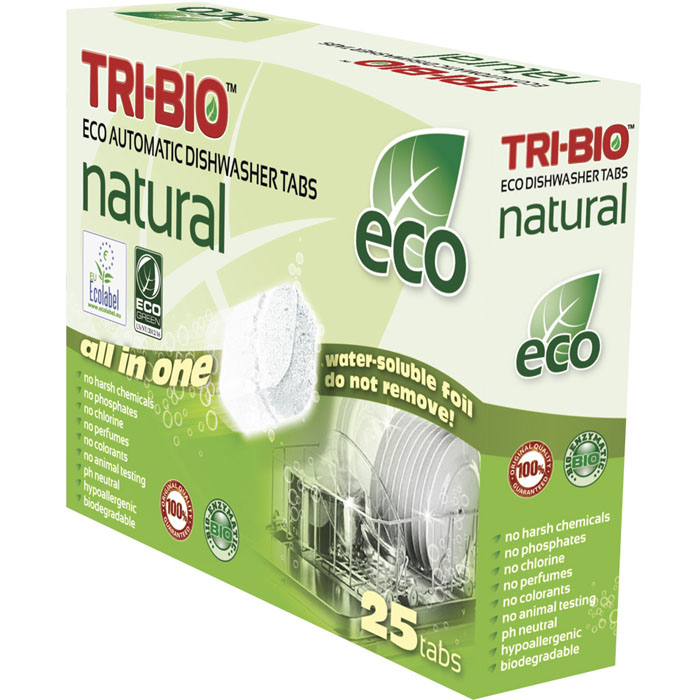 фото Натуральные эко-таблетки "Tri-Bio" для посудомоечных машин, 500 г, 25 шт