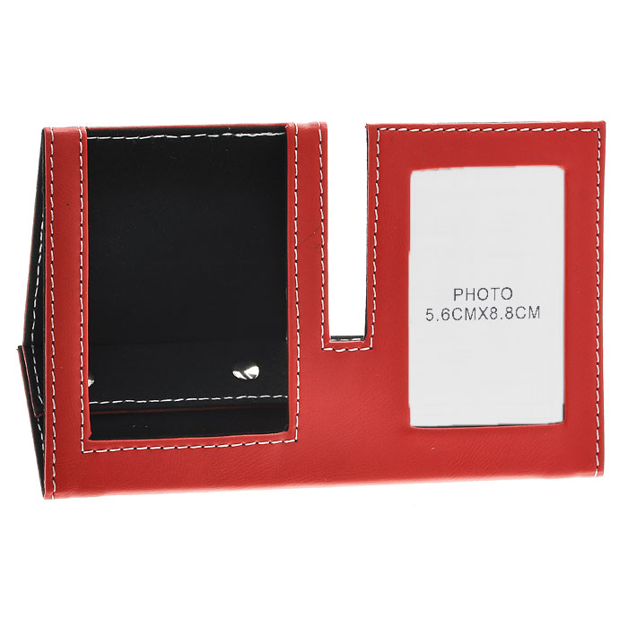 фото Подставка для мобильного телефона с рамкой для фото, цвет: красный, 5,5 см х 8,5 см. 28829 Феникс-презент