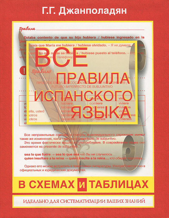32 времени испанского языка в таблицах Все правила испанского языка в схемах и таблицах Джанполадян Гоар Георгиевна - к