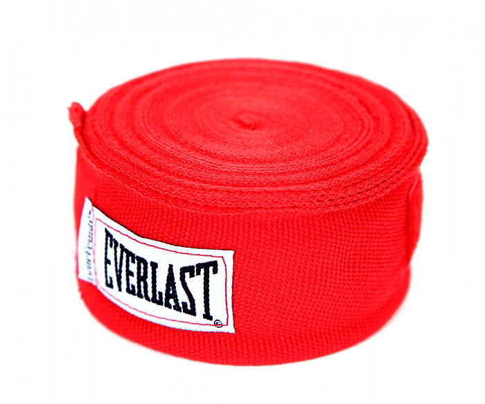 Бинт боксерский эластичный Everlast, длина 4,55 м, цвет: красный, 2 шт - изображение