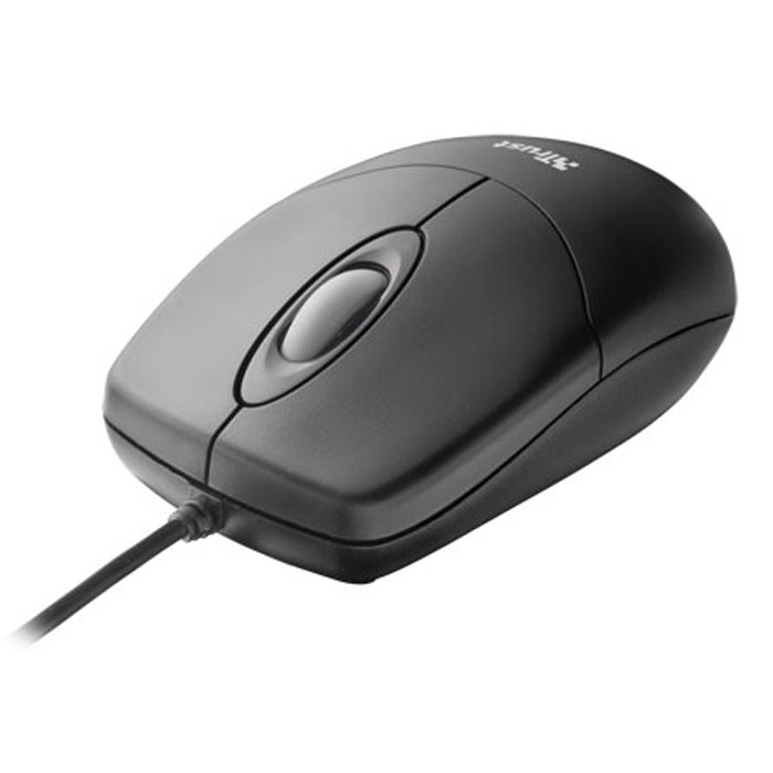 Trust Optical Mouse, Black проводная оптическая мышь