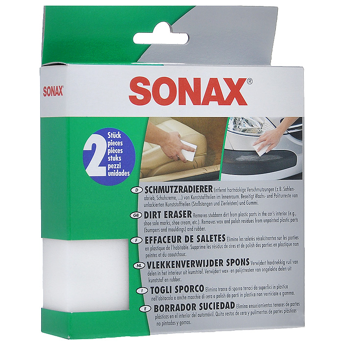 фото Губка для очистки пластика "Sonax", 2 шт