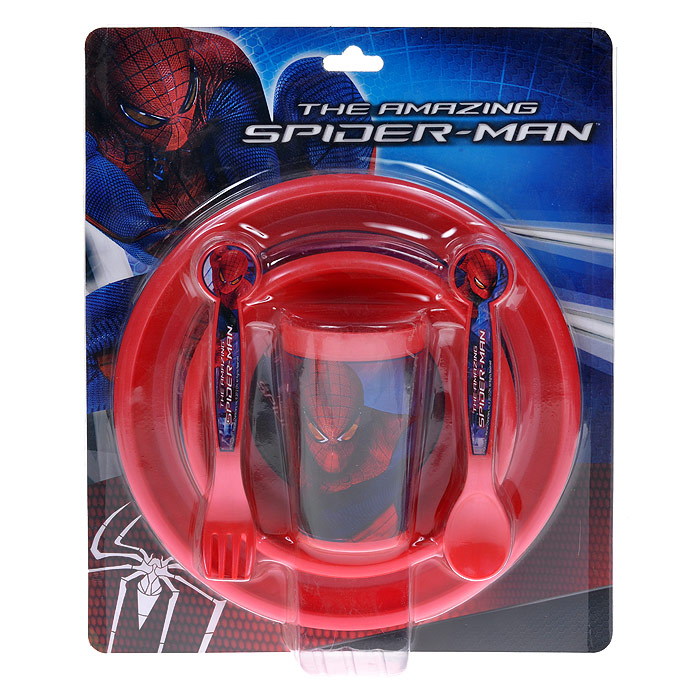 фото Набор детской посуды Stor "Человек-Паук", цвет: красный, 5 предметов Spider-man