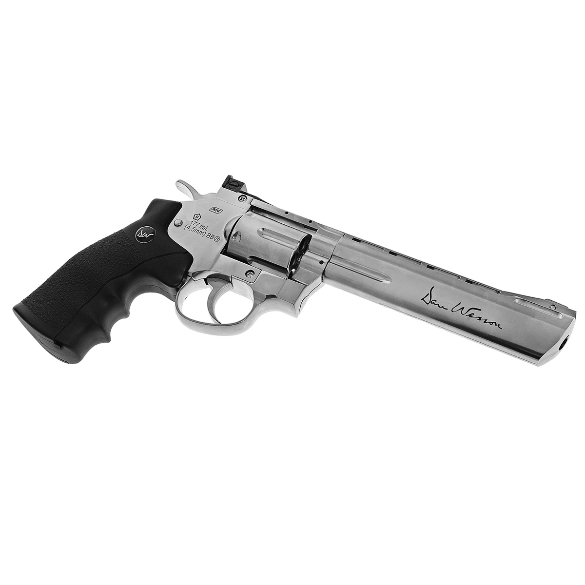 фото ASG "Dan Wesson 6inch" револьвер пневматический CO2, 4,5 мм, цвет: Silver (16559)