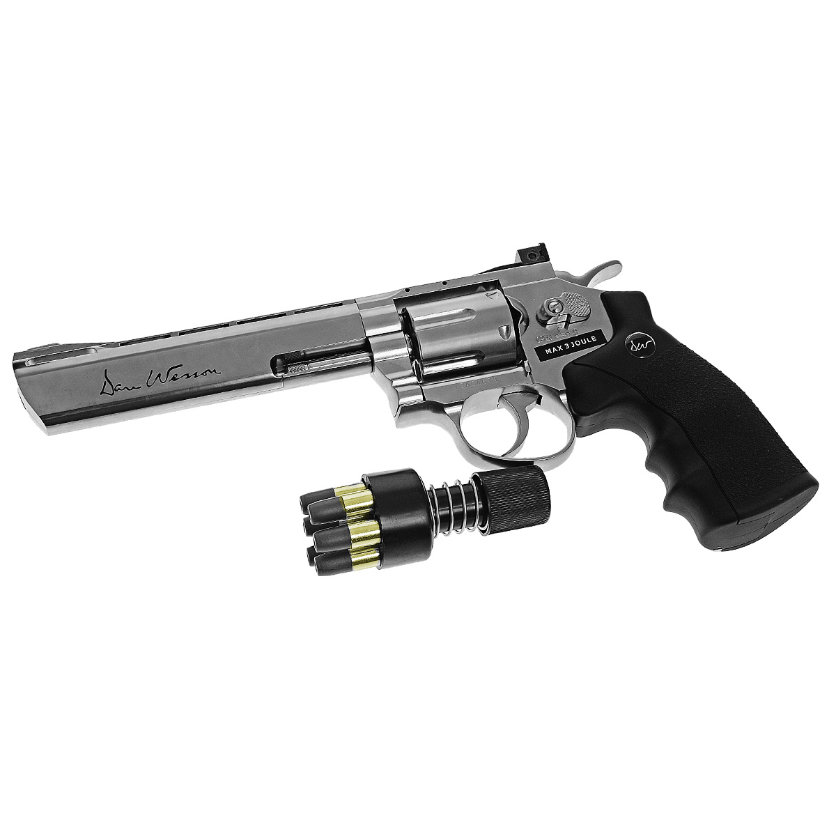 фото ASG "Dan Wesson 6inch" револьвер пневматический CO2, 4,5 мм, цвет: Silver (16559)