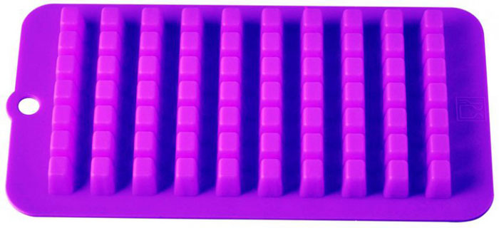 фото Форма для льда и десерта "Кубики", силиконовая, цвет: фиолетовый, 70 ячеек Regent inox