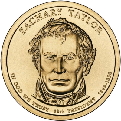 фото Монета номиналом 1 доллар "Президенты. Захари Тейлор". США, 2009 год United states mint