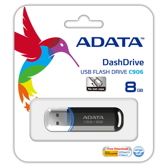 фото ADATA C906 8GB, Black флэш-накопитель