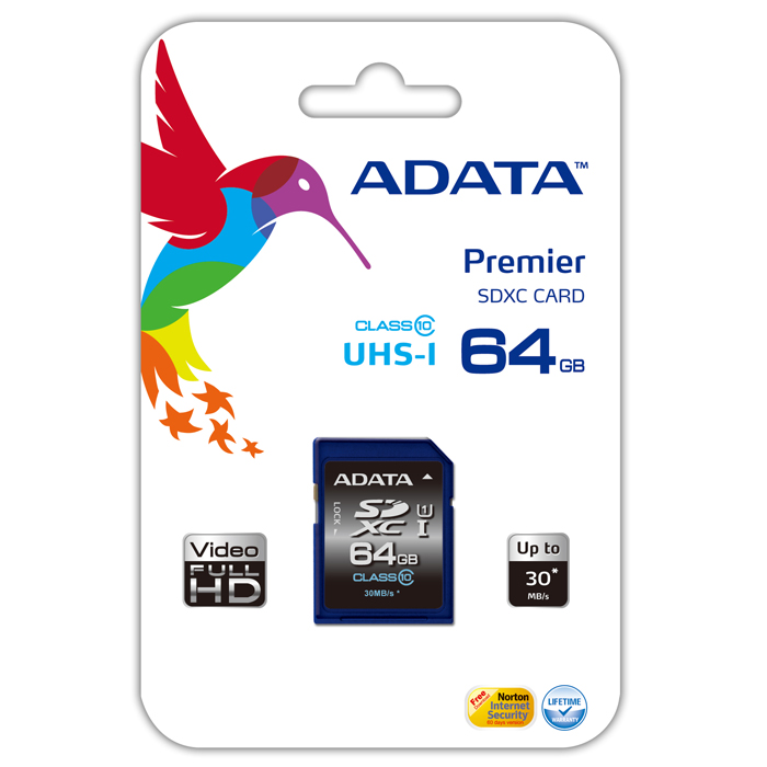 фото ADATA SDHC Premier UHS-I class 10, 64GB