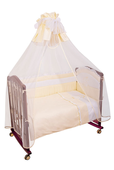 фото Комплект детского постельного белья "Пушистик", цвет: бежевый, 3 предмета Сонный гномик