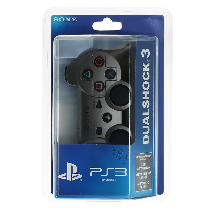 Геймпад, PlayStation 3, серый металлик - купить по выгодной цене в ...