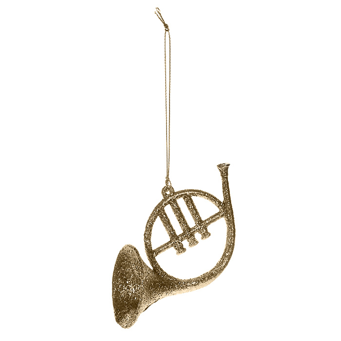 фото Новогоднее подвесное украшение "Труба", цвет: золотистый. 30611 Феникс-презент