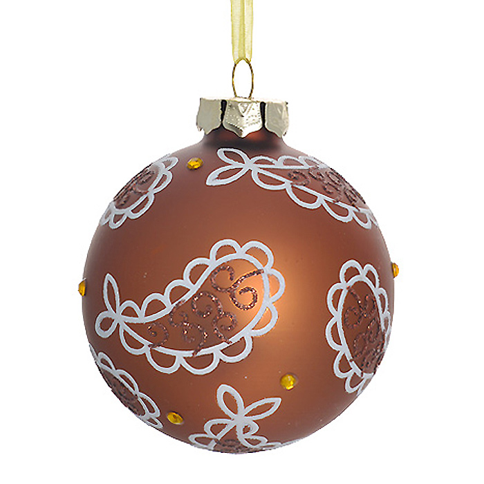 фото Новогоднее подвесное украшение "Шар", цвет: бронзовый. 30511 Феникс-презент