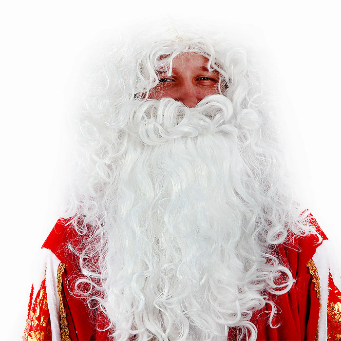 фото Маскарадная борода и парик "Дед Мороз", цвет: белый. 31218 Феникс-презент