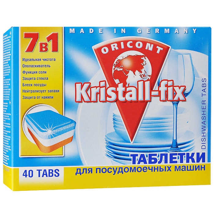Таблетки для ПММ 7 в 1 Kristall-fix, 40 шт