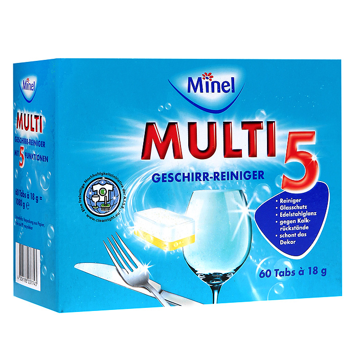 фото Чистящее средство для посуды Minel "Multi 5", 60х18г