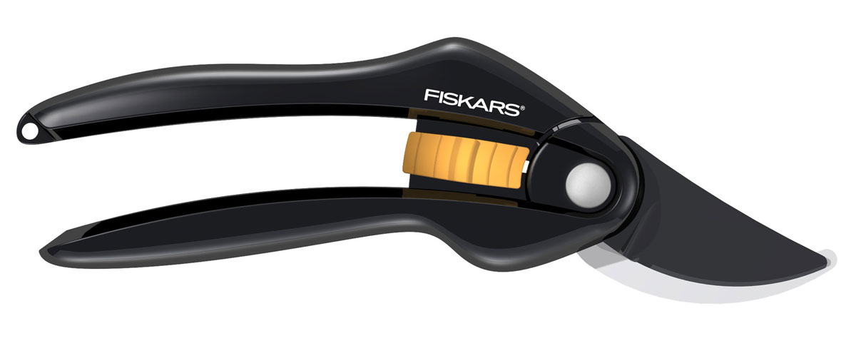 фото Секатор плоскостной для свежих ветвей Fiskars P26, рез 22 мм