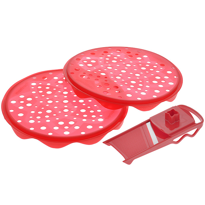 фото Набор для приготовления чипсов "Mastrad", цвет: красный, 4 предмета