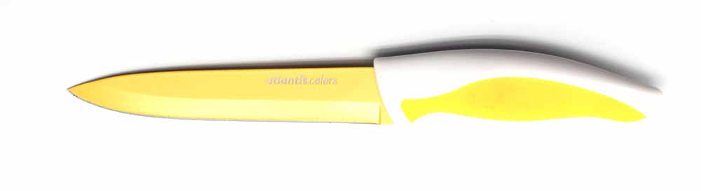 фото Нож для нарезки "Atlantis", цвет: желтый, длина лезвия 13 см. L-5U-Y