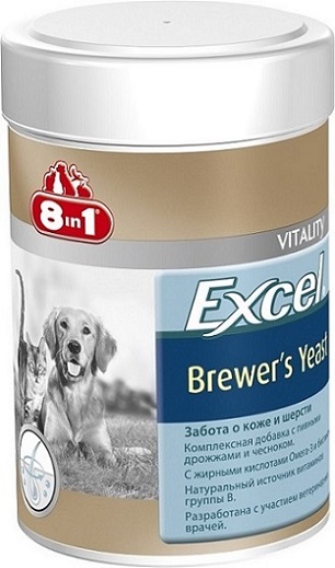 фото Добавка 8 in 1 "Excel. Brewer's Yeast", для кошек и собак, 260 таблеток