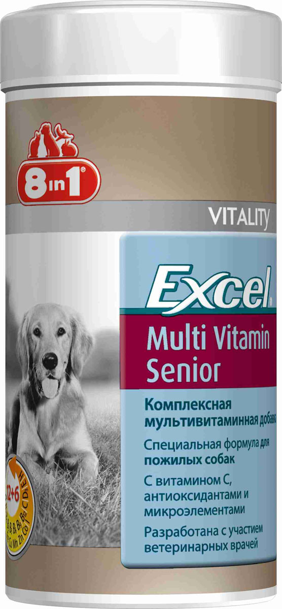 фото Добавка 8 in 1 "Excel. Multi Vitamin", для пожилых собак, 70 таблеток