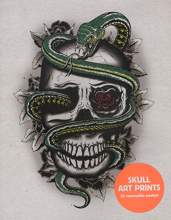 фото Skull Art Prints: 20 Removable Posters Laurence king