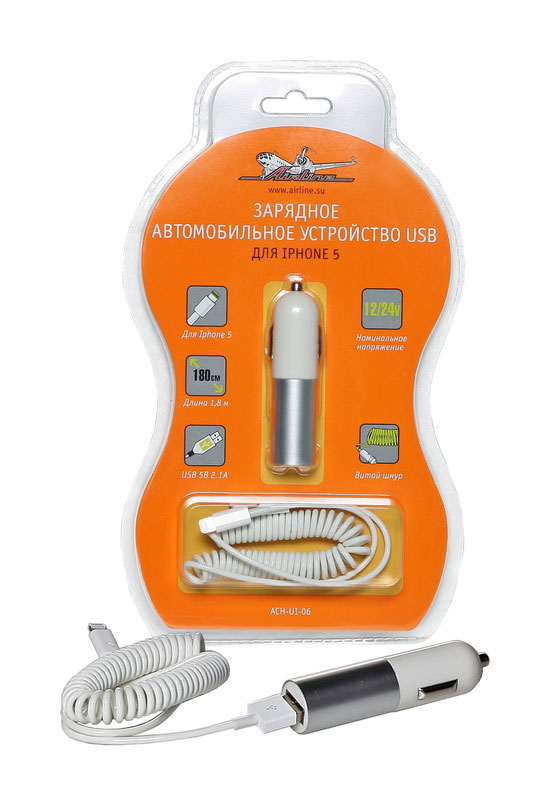 Зарядное устройство Airline автомобильное USB для IPhone 5