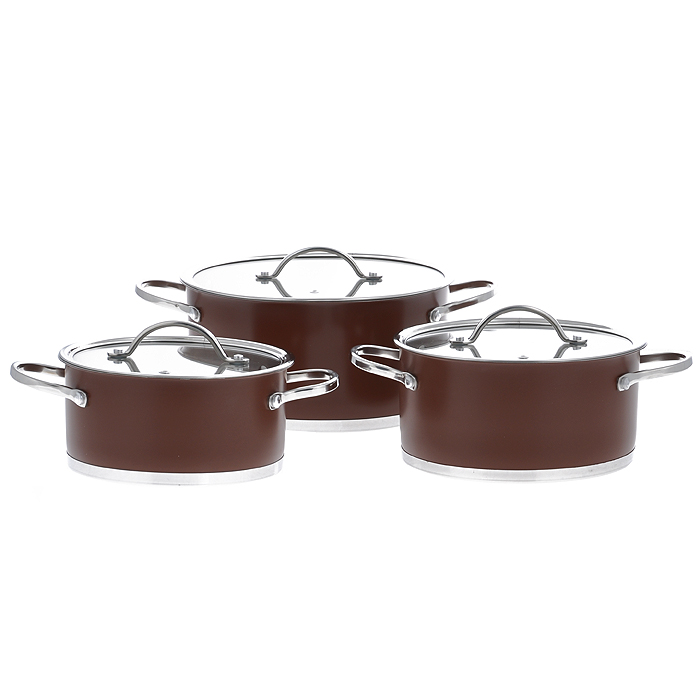 фото Набор посуды "Bohmann", цвет: коричневый, 6 предметов. 0614BH