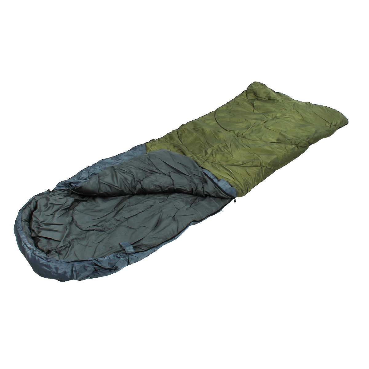Спальный мешок-одеяло Happy Camper с подголовником, цвет: синий, зеленый