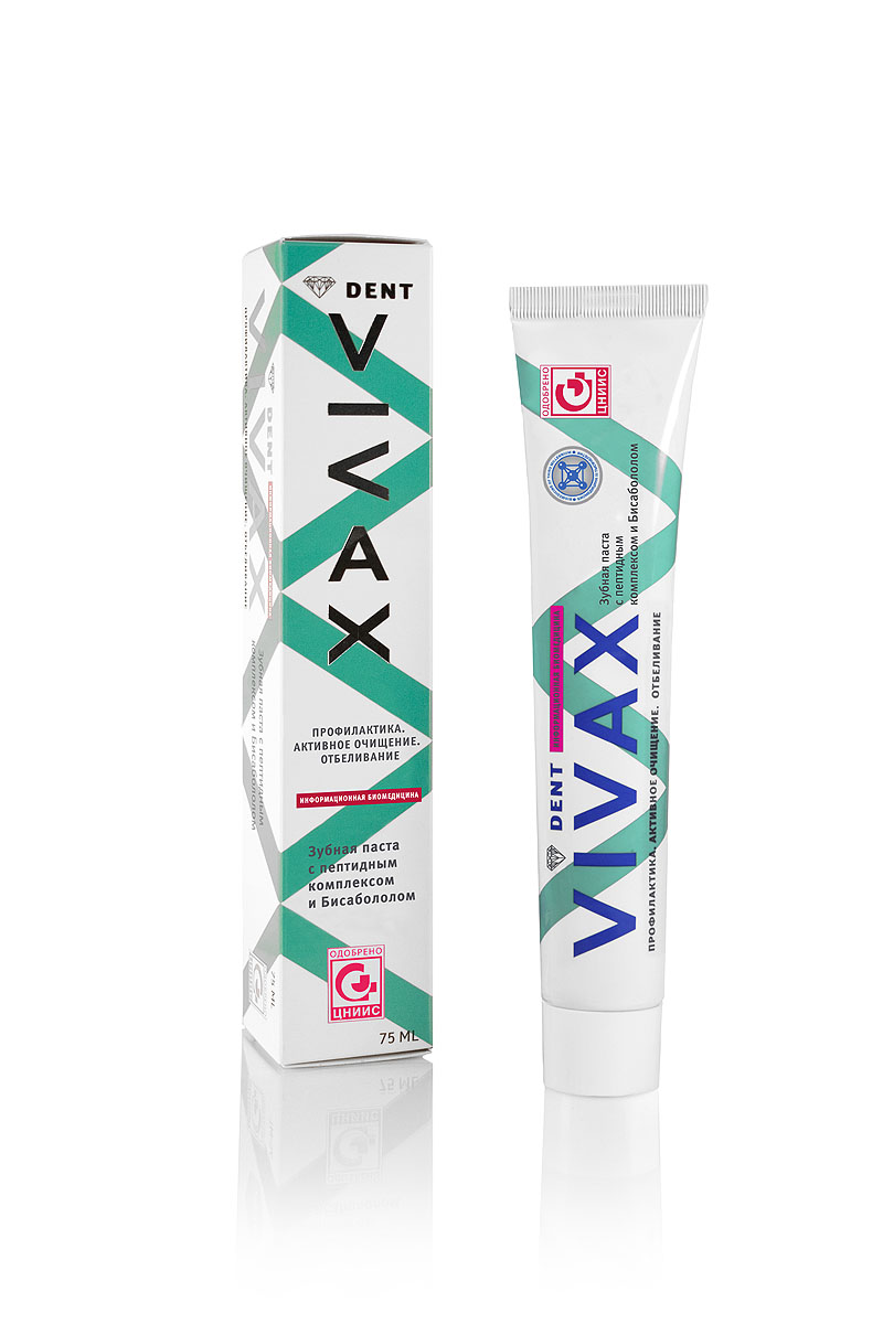 Vivax Dent Зубная паста, с активными пептидами и бисабололом, 75 мл ...