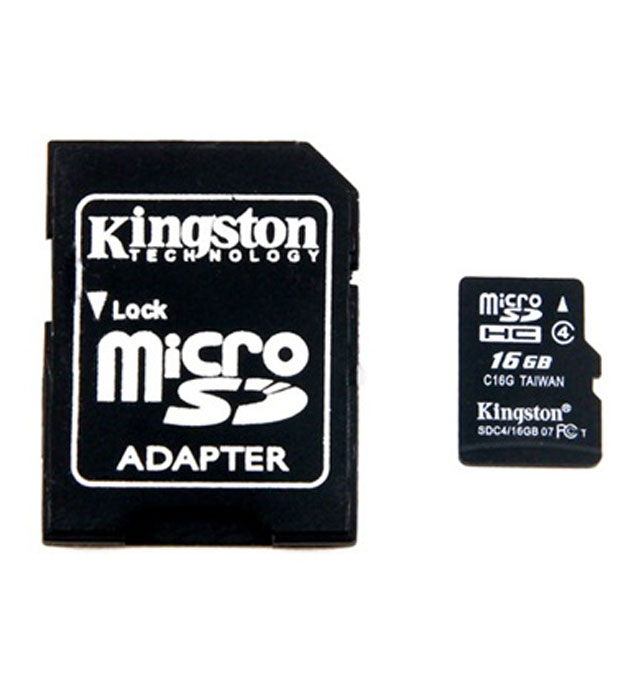 фото Kingston microSDHC Class 4 16GB карта памяти с адаптером