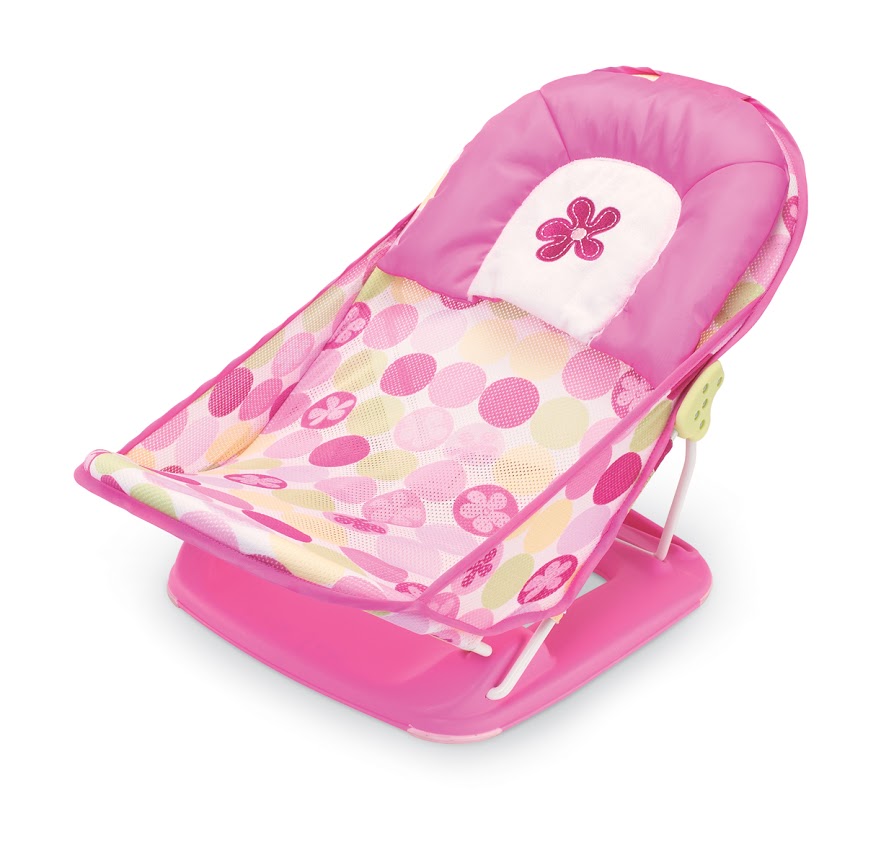 Лежак с подголовником для купания Summer Infant Deluxe Baby Bather, цвет: розовый