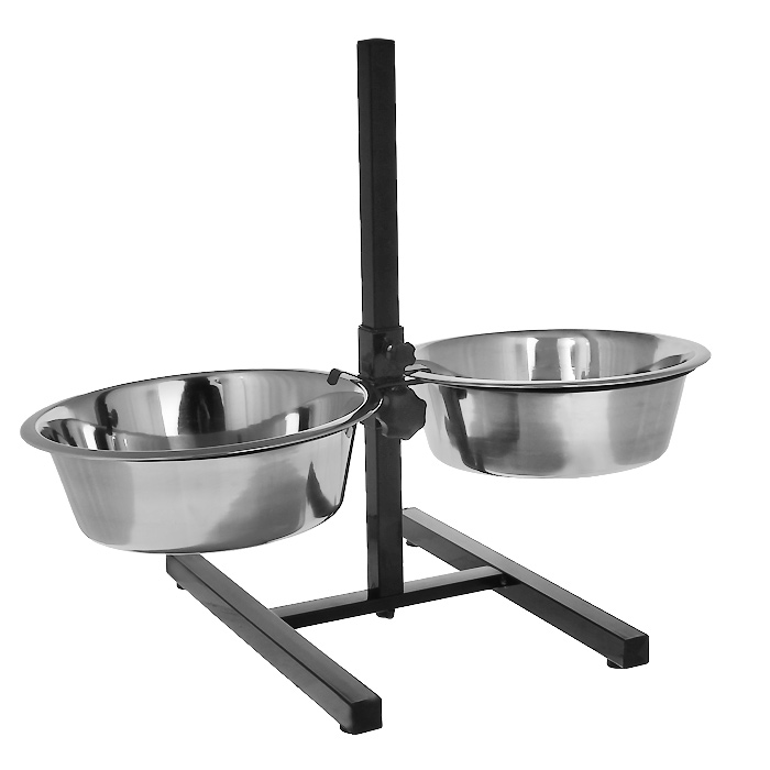 Подставка для собак "I.P.T.S.", с двумя мисками, регулируемая, 2 х 4,7 ...