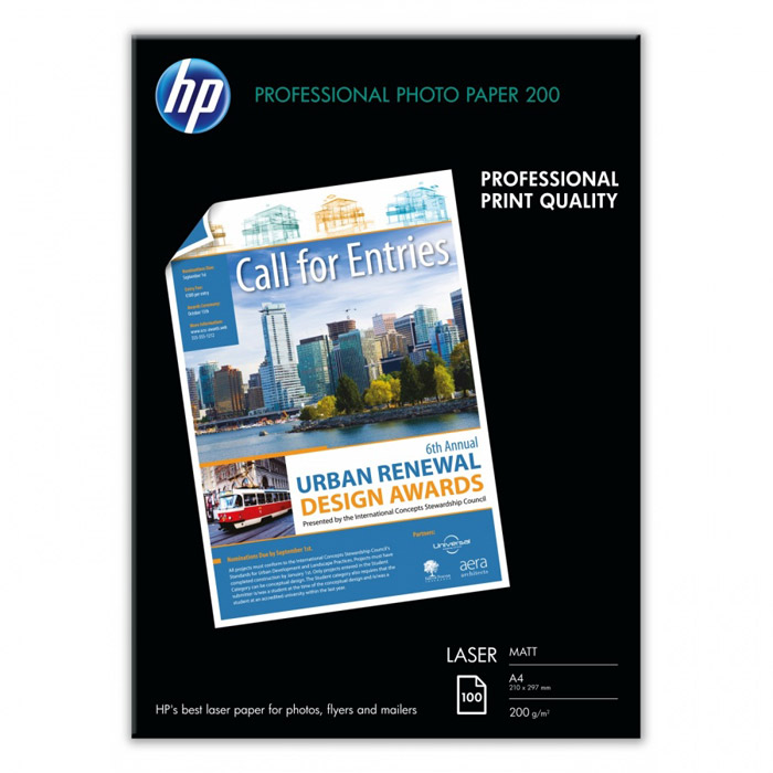 HP 200/A4/100л матовая фотобумага для лазерной печати (Q6550A) HP 200/A4/100л матовая фотобумага для лазерной печати (Q6550A)