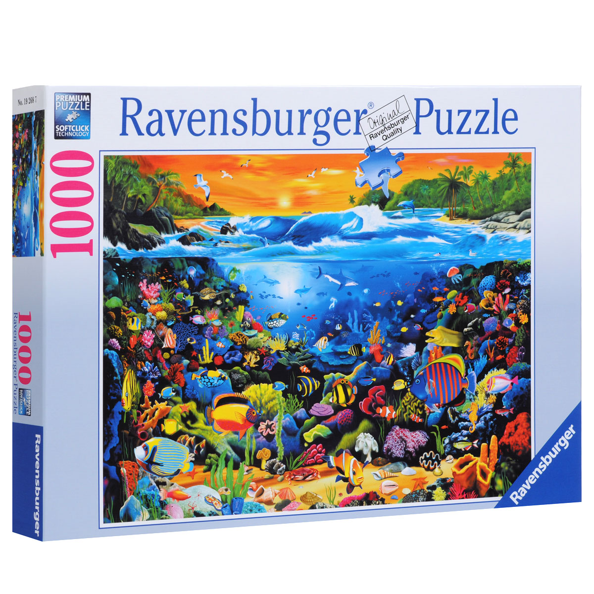 Мир 1000. Пазл Ravensburger подводный мир (19268), 1000 дет.. Пазл Ravensburger Торонто (19685), 1000 дет.. Пазл Ravensburger Монреаль (19624), 1000 дет.. Пазл Ravensburger подводный мир (16628), 2000 дет..