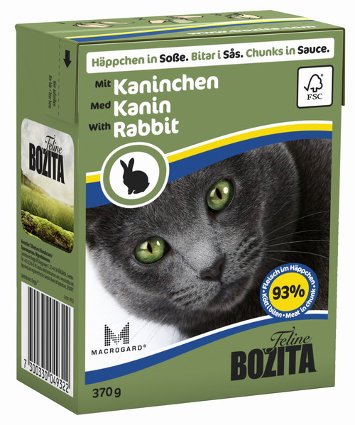 фото Консервы для кошек "Bozita Feline", с кроликом в соусе, 370 г