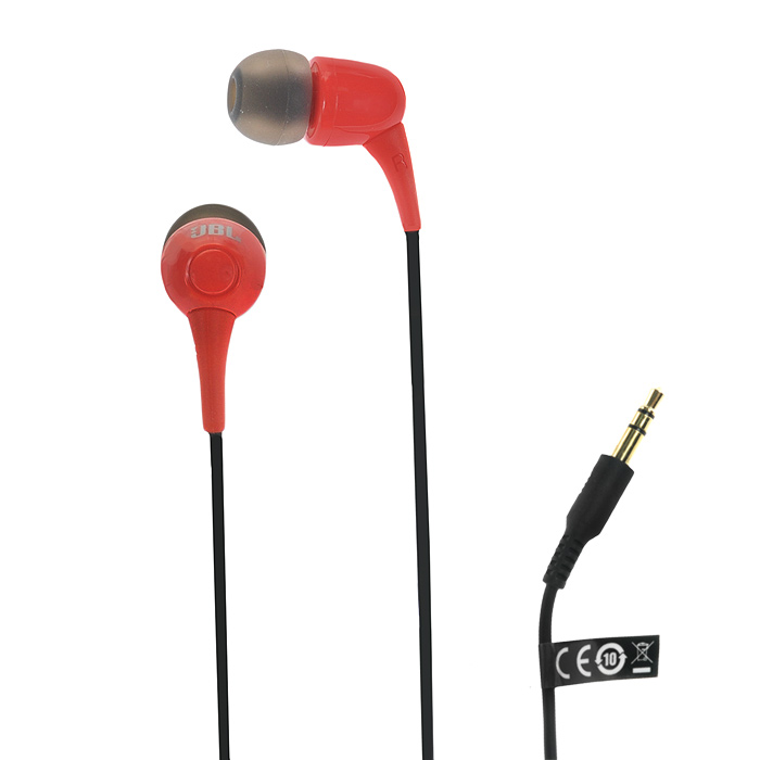 фото JBL T100, Red наушники-вкладыши