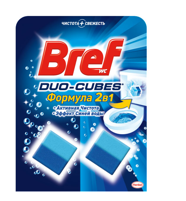 фото Чистящие кубики для сливного бачка Bref Duo-Cubes 2х50г