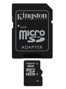 фото Kingston microSDHC Class 4 8GB карта памяти с адаптером