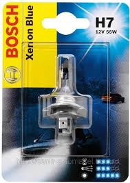 фото BOSCH лампа галоген H7 12 V 55 W Xenon Silver, белый свет 5000К, патрон PX26d, (увеличенная светоотдача на 50%, белый световой поток), 1 шт. Bosch auto,bosch