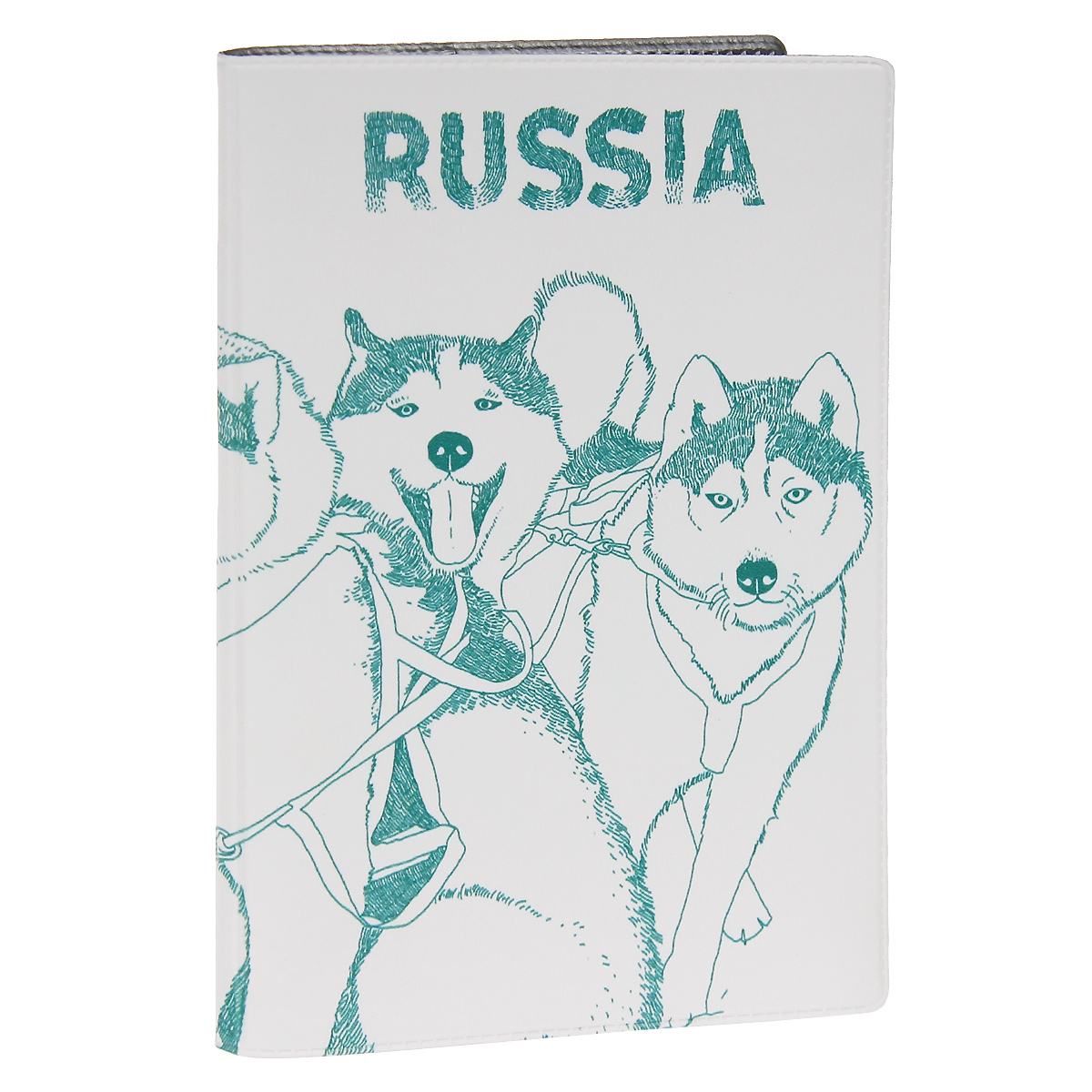 Обложка для паспорта Сибирские хаски. OZAM296