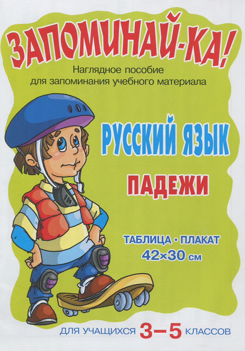 фото Русский язык. 3-5 классы. Падежи. Таблица-плакат